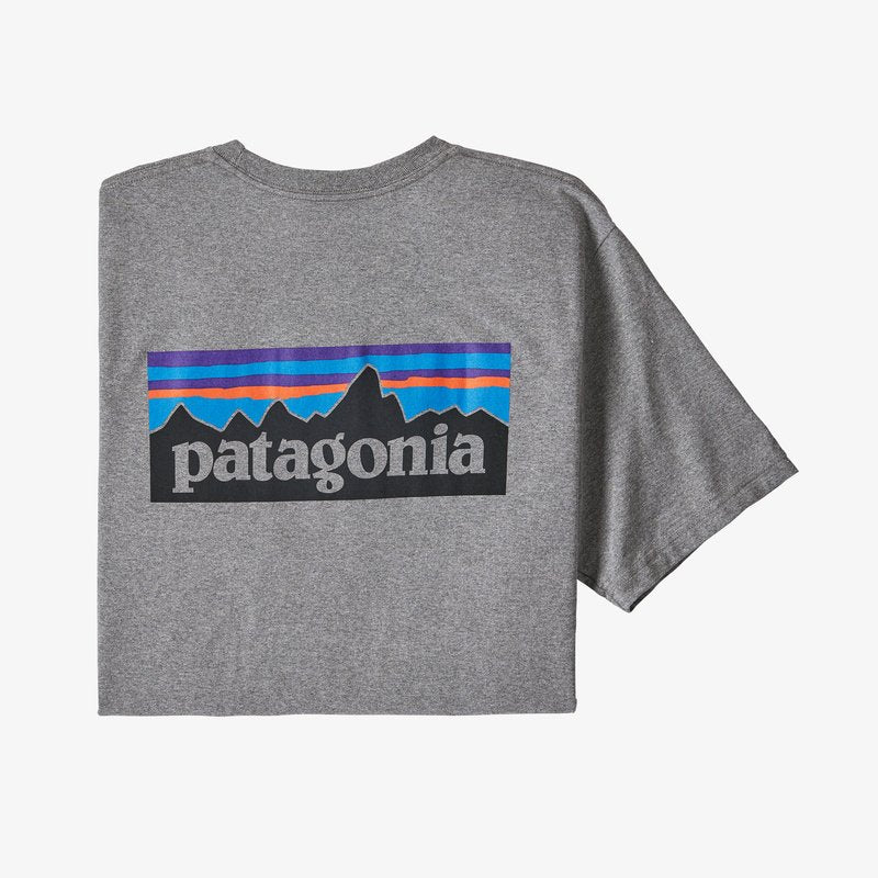 Men's Patagonia P-6 Logo Short-Sleeve Responsibili-Tee® Gravel Heather