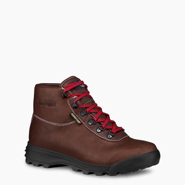 Men's Vasque Sundowner GORE-TEX Hiking Boots Red Oak with Red Laces