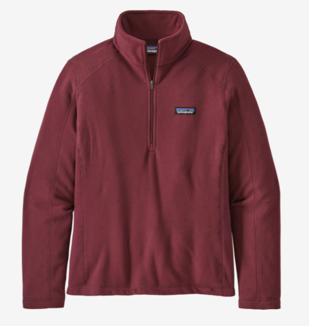Women's Patagonia Micro D 1/4 Zip Fleece Pullover Chicory Red