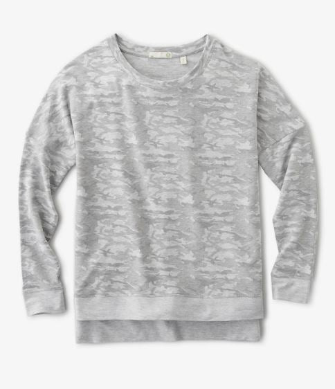 Women's Tasc Riverwalk Sweatshirt Light Grey Camo 2