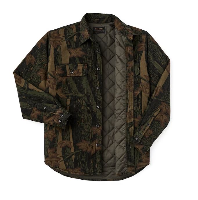 Men's Filson Insulated Field Flannel Maple Bark Camo
