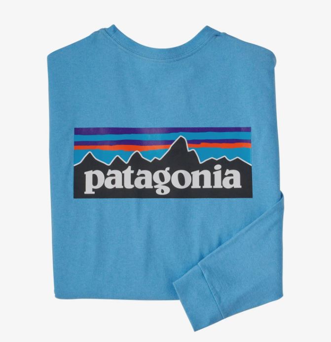 Men's Patagonia P-6 Logo Long-Sleeve Responsibili-Tee Lago Blue